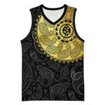 Eritrea African Tribal Mix Paisley Pattern Basketball Jersey Chest Arm Tattoo LT15