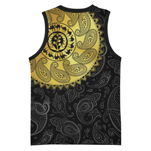 Eritrea African Tribal Mix Paisley Pattern Basketball Jersey Chest Arm Tattoo LT15