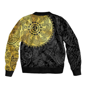 Eritrea African Tribal Mix Paisley Pattern Bomber Jacket Chest Arm Tattoo