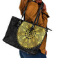 Eritrea African Tribal Mix Paisley Pattern Leather Tote Bag Chest Arm Tattoo