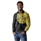 Eritrea African Tribal Mix Paisley Pattern Long Sleeve Polo Shirt Chest Arm Tattoo