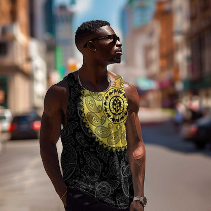 Eritrea African Tribal Mix Paisley Pattern Men Tank Top Chest Arm Tattoo