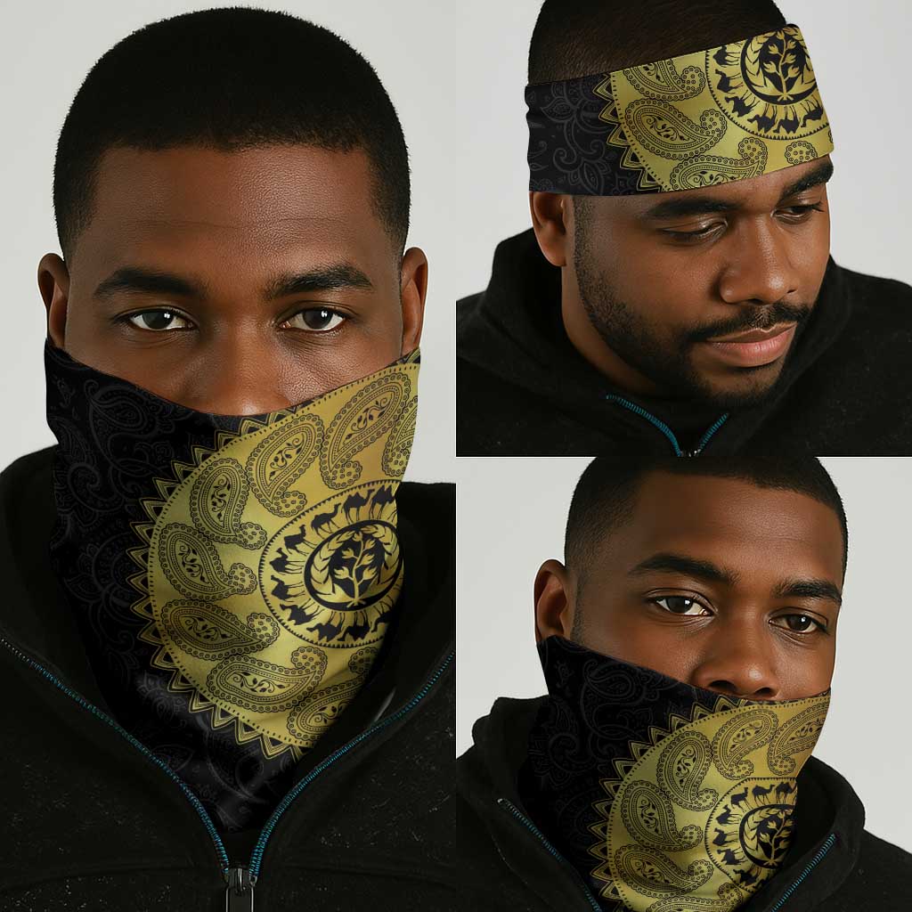 Eritrea African Tribal Mix Paisley Pattern Neck Gaiter Chest Arm Tattoo LT15