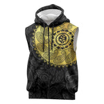 Eritrea African Tribal Mix Paisley Pattern Sleeveless Zip Hoodie Chest Arm Tattoo - African Pride