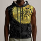 Eritrea African Tribal Mix Paisley Pattern Sleeveless Zip Hoodie Chest Arm Tattoo - African Pride