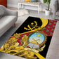 Personalized República de Angola Area Rug Coat Of Arms With Map
