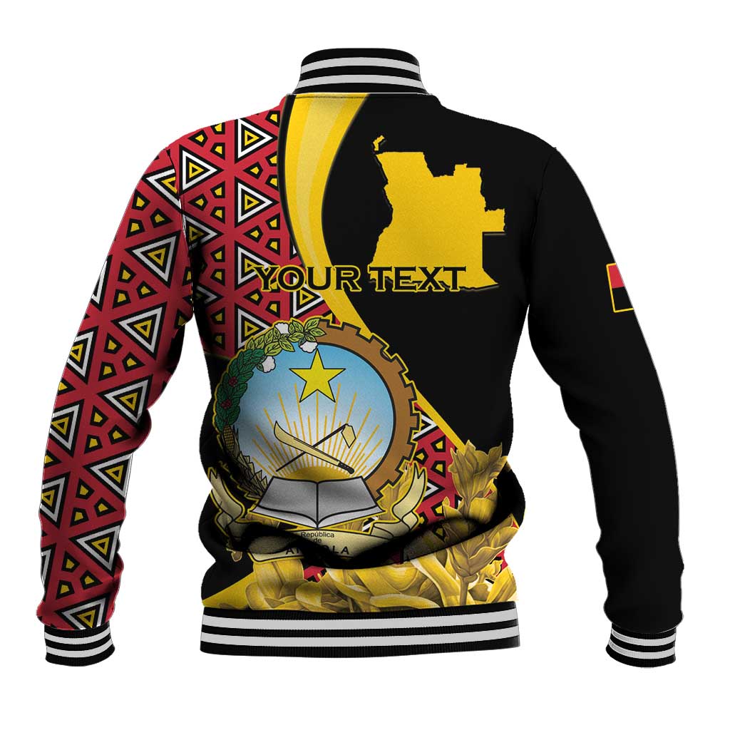 Personalized República de Angola Baseball Jacket Coat Of Arms With Map