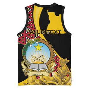 Personalized República de Angola Basketball Jersey Coat Of Arms With Map LT15