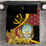 Personalized República de Angola Bedding Set Coat Of Arms With Map