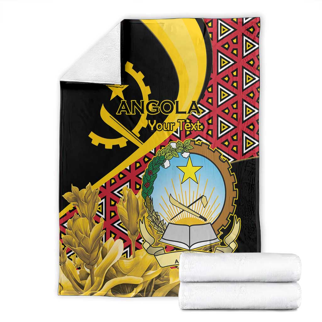 Personalized República de Angola Blanket Coat Of Arms With Map