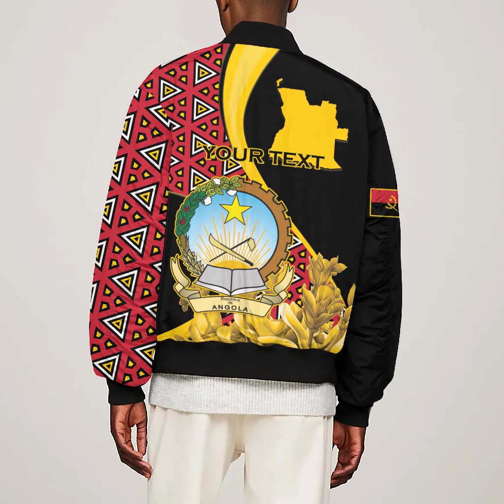Personalized República de Angola Bomber Jacket Coat Of Arms With Map