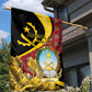 Personalized República de Angola Garden Flag Coat Of Arms With Map