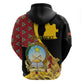 Personalized República de Angola Hoodie Coat Of Arms With Map