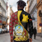 Personalized República de Angola Long Sleeve Button Shirt Coat Of Arms With Map
