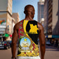Personalized República de Angola Men Tank Top Coat Of Arms With Map