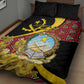 Personalized República de Angola Quilt Bed Set Coat Of Arms With Map