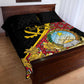 Personalized República de Angola Quilt Bed Set Coat Of Arms With Map