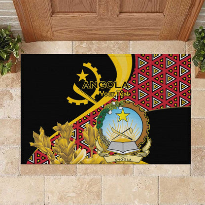 Personalized República de Angola Rubber Doormat Coat Of Arms With Map