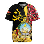 Personalized República de Angola Rugby Jersey Coat Of Arms With Map