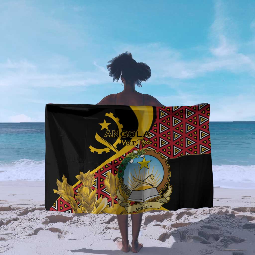 Personalized República de Angola Sarong Coat Of Arms With Map
