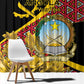 Personalized República de Angola Window Curtain Coat Of Arms With Map