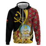 Personalized República de Angola Zip Hoodie Coat Of Arms With Map