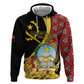 Personalized República de Angola Zip Hoodie Coat Of Arms With Map