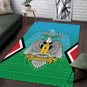 Personalised South Sudan Area Rug Coat Of Arms - Happy Independence Day