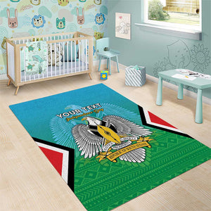 Personalised South Sudan Area Rug Coat Of Arms - Happy Independence Day