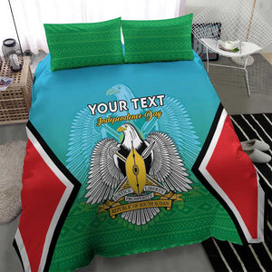 Personalised South Sudan Bedding Set Coat Of Arms - Happy Independence Day