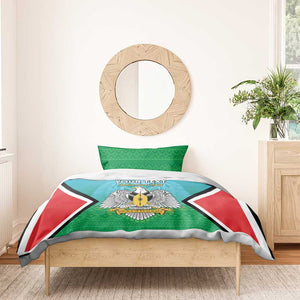 Personalised South Sudan Bedding Set Coat Of Arms - Happy Independence Day