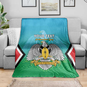 Personalised South Sudan Blanket Coat Of Arms - Happy Independence Day