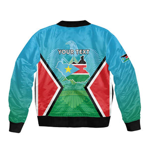 Personalised South Sudan Bomber Jacket Coat Of Arms - Happy Independence Day