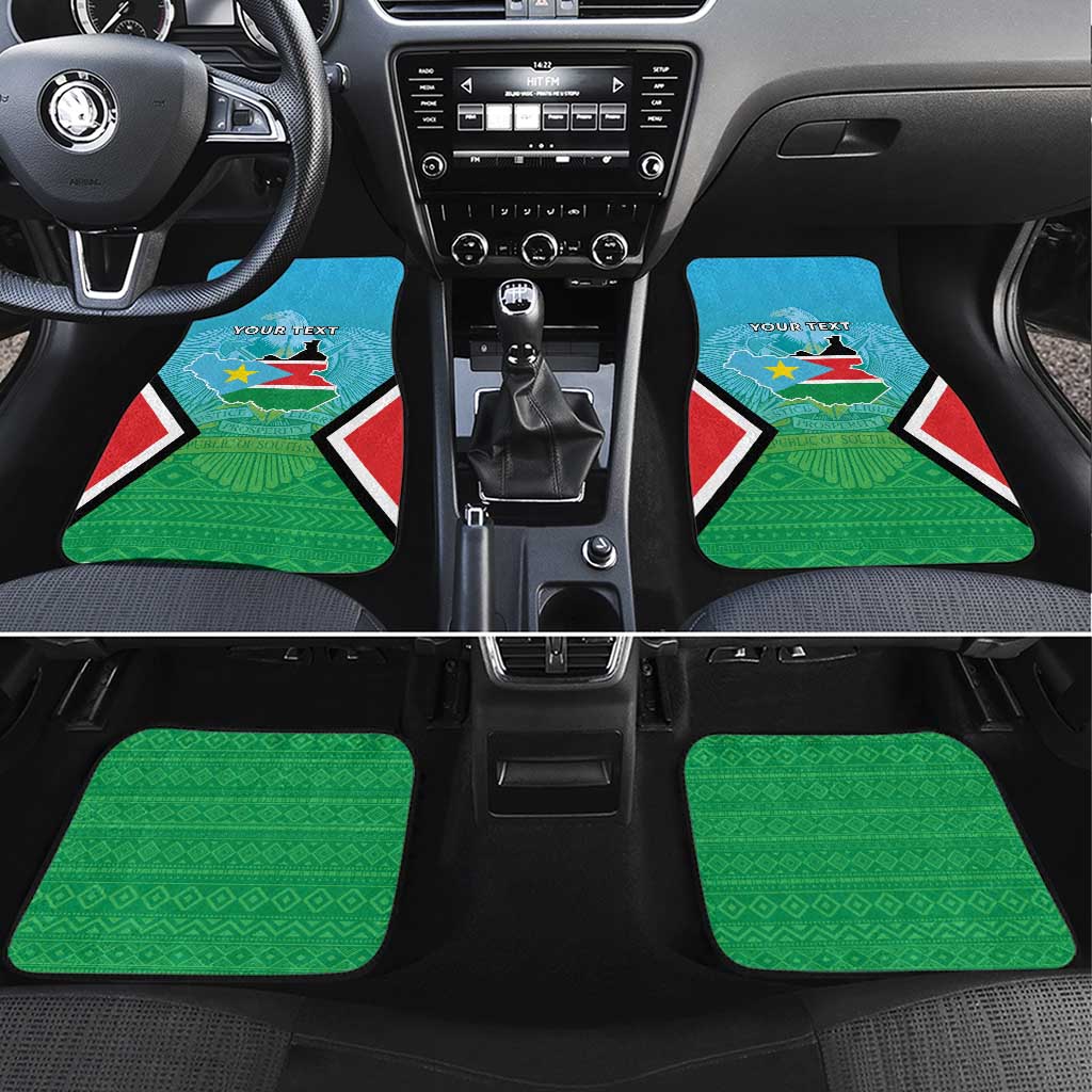 Personalised South Sudan Car Mats Coat Of Arms - Happy Independence Day