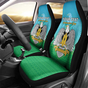 Personalised South Sudan Car Seat Cover Coat Of Arms - Happy Independence Day