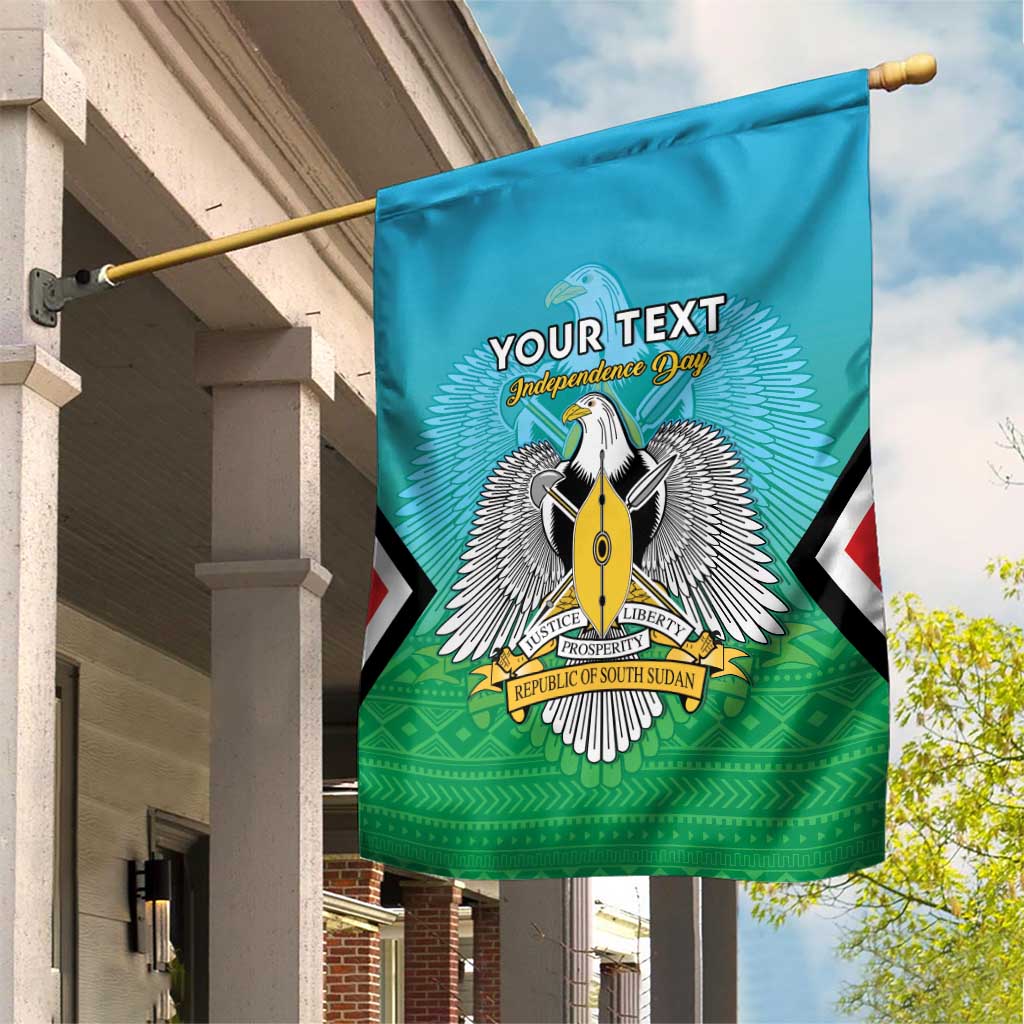 Personalised South Sudan Garden Flag Coat Of Arms - Happy Independence Day