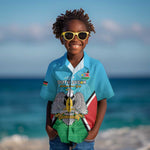 Personalised South Sudan Kid Hawaiian Shirt Coat Of Arms - Happy Independence Day