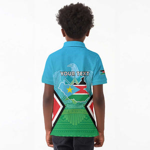 Personalised South Sudan Kid Polo Shirt Coat Of Arms - Happy Independence Day