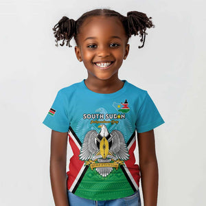 Personalised South Sudan Kid T shirt Coat Of Arms - Happy Independence Day