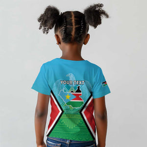 Personalised South Sudan Kid T shirt Coat Of Arms - Happy Independence Day