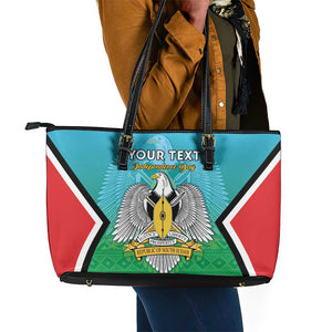 Personalised South Sudan Leather Tote Bag Coat Of Arms - Happy Independence Day