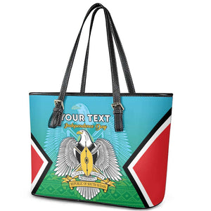 Personalised South Sudan Leather Tote Bag Coat Of Arms - Happy Independence Day