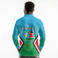 Personalised South Sudan Long Sleeve Polo Shirt Coat Of Arms - Happy Independence Day
