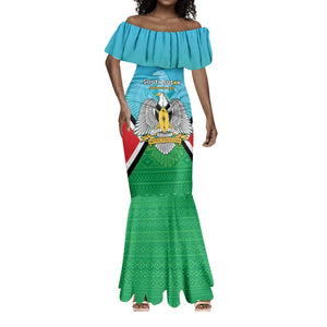 Personalised South Sudan Mermaid Dress Coat Of Arms - Happy Independence Day