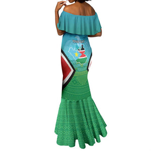 Personalised South Sudan Mermaid Dress Coat Of Arms - Happy Independence Day