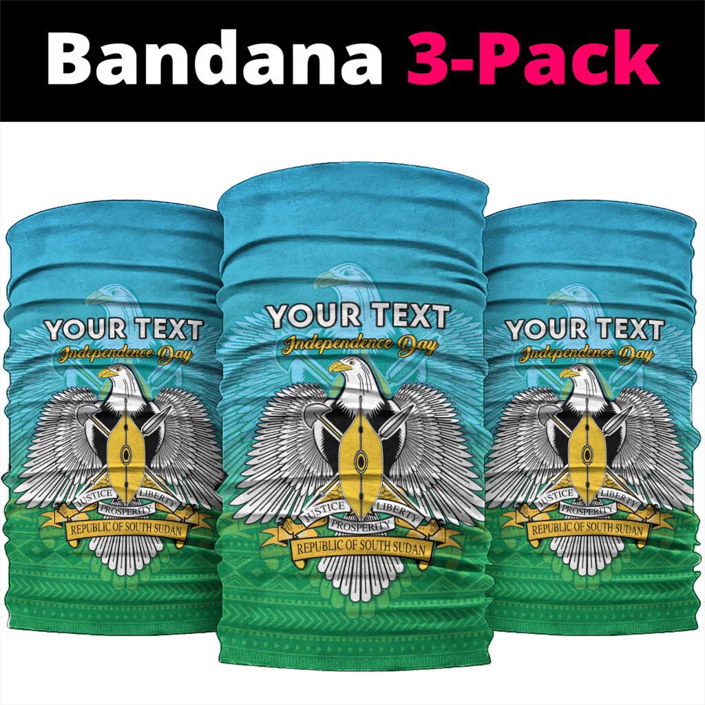 Personalised South Sudan Neck Gaiter Coat Of Arms - Happy Independence Day LT15