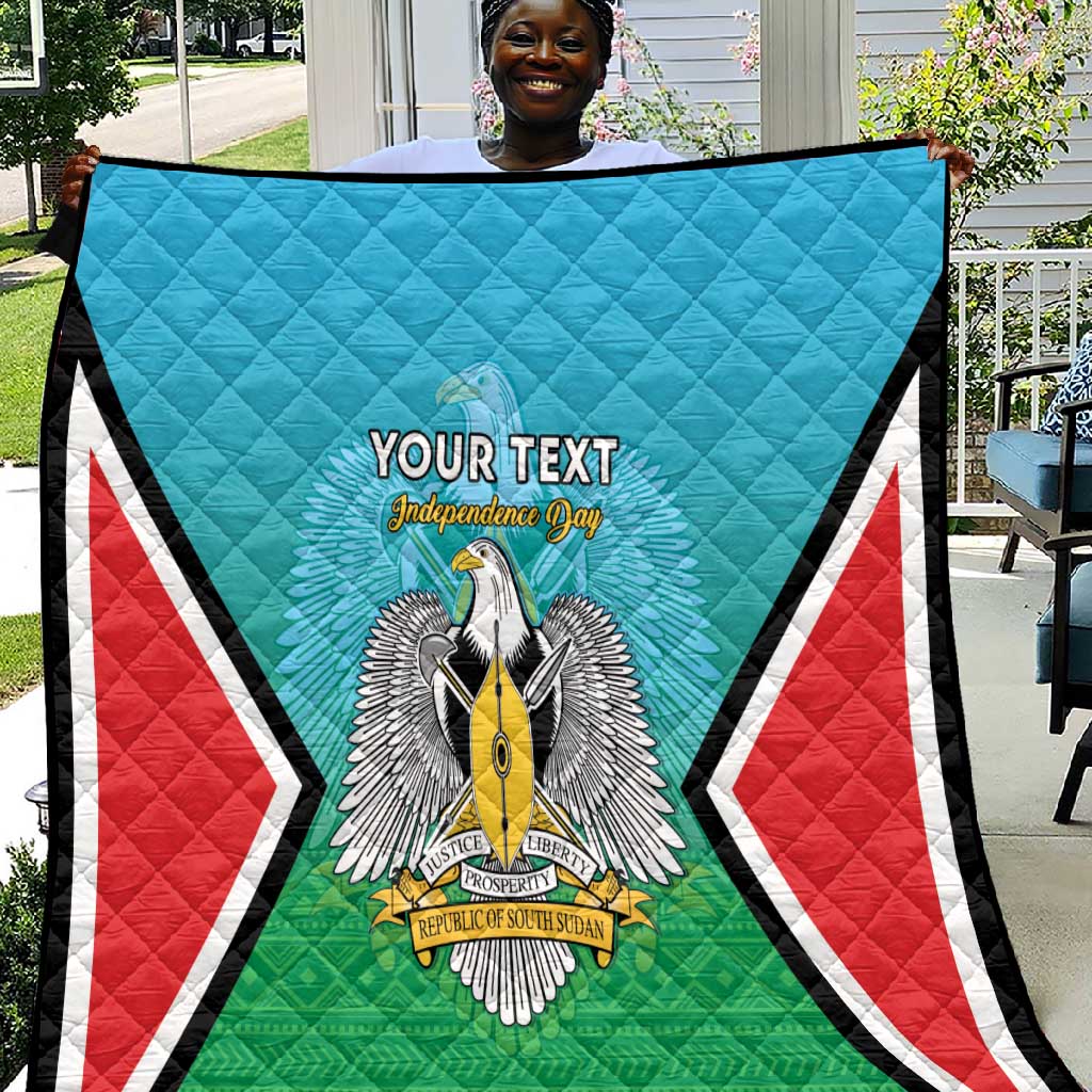 Personalised South Sudan Quilt Coat Of Arms - Happy Independence Day