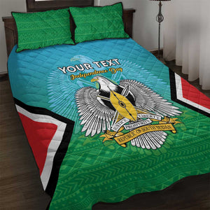 Personalised South Sudan Quilt Bed Set Coat Of Arms - Happy Independence Day