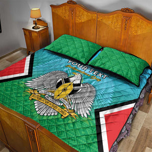 Personalised South Sudan Quilt Bed Set Coat Of Arms - Happy Independence Day