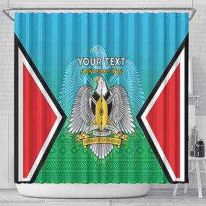 Personalised South Sudan Shower Curtain Coat Of Arms - Happy Independence Day